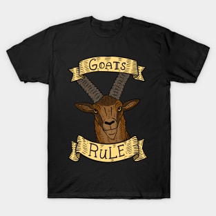 goats rule, ibex illustration. T-Shirt